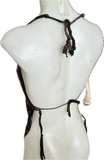 The Nightmare Before Christmas Inspired bleached backless braided Halloween holiday cut up graphic t shirt crop handkerchief style halter tank top XXXS XXS XS S