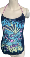 Shroomie take a trip with nature Festival Fashion trippy shredded cut up retro halter top t shirt