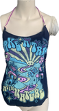 Shroomie take a trip with nature Festival Fashion trippy shredded cut up retro halter top t shirt