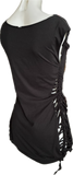 Pennywise you’ll float too IT clown Halloween costume cut up slit weave sideless Micro Mini tshirt tank dress