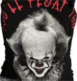 Pennywise you’ll float too IT clown Halloween costume cut up slit weave sideless Micro Mini tshirt tank dress