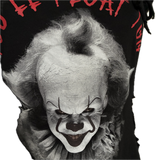 Pennywise you’ll float too IT clown Halloween costume cut up slit weave sideless Micro Mini tshirt tank dress