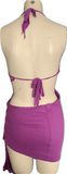 Its Only Rock n Roll Fringe cut up backless Micro Mini tshirt dresss