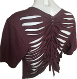 Maroon backless crop top Crop