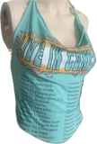 Live in concert Festival Fashion shredded handkerchief style retro halter top t shirt