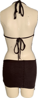 Bonita Applebum Fringe cut up backless Micro Mini tshirt dress