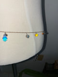 Mermaid adjustable charm bellychain multiwear necklace