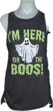 Halloween Clearance I’m here for the boos slitweave cut up woven micro mini t shirt dress