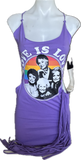 Golden Girls love is love Fringe cut up backless Micro Mini tshirt dress