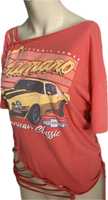 Detroit Power American Classic backless hotbeod shredded slit weave tshirt one size fits most