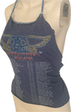 80s concert Festival Fashion shredded cut up retro halter top t shirt