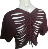 Maroon backless crop top Crop