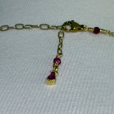 SWAK besos kiss Stainless Steel gold plated rhinestone bedazzled smooches lips pout Necklace