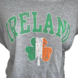 Ireland lucky Backless shamrock Shredded v back St Patrick’s Day party T Shirt