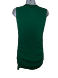 Green lucky shirt shamrock 4 leaf clover St Paddy’s day overly shredded slit weave micro mini dress