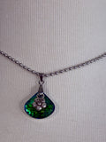 Green flower ballchain Choker