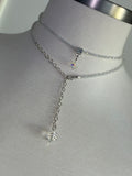 White crystal vintage Swarovski bellychain multiwear necklace wrap bracelet