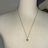 Stainless Steel adjustable gold plated crystal heart new drip bedazzled rhinestone pixie fairy tinkerbell Necklace