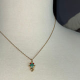 Stainless Steel gold plated enamel koi fish hibiscus flower Necklace