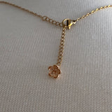 Stainless Steel gold plated enamel koi fish hibiscus flower Necklace