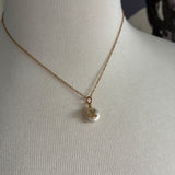 Stainless Steel gold toned rhinestone pave Ganesha lucky elephant coin Pearl Necklace