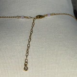 Stainless Steel gold toned rhinestone pave Ganesha lucky elephant coin Pearl Necklace