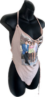 As If 90s nostalgia Slit Weave retro handkerchief style backless tank top reworked t shirt EZ DUZIT 