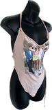 As If 90s nostalgia Slit Weave retro handkerchief style backless tank top reworked t shirt EZ DUZIT 
