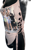 As If 90s nostalgia Slit Weave retro handkerchief style backless tank top reworked t shirt EZ DUZIT 