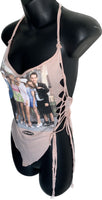 As If 90s nostalgia Slit Weave retro handkerchief style backless tank top reworked t shirt EZ DUZIT 