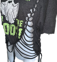Be Kind slitweave crop top reworked t shirt EZ DUZIT 
