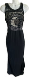 Brand New Braided Slit Weave Backless Sisters of the Moon Black Maxi edgy boho dress Reworked dress EZ DUZIT 
