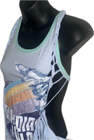 Cherry blossom backless shredded micro mini dress reworked t shirt EZ DUZIT 