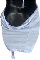 Cherry blossom backless shredded micro mini dress reworked t shirt EZ DUZIT 