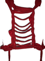 Christmas Holiday naughty list backless slit weave crop top shreddie reworked t shirt EZ DUZIT 