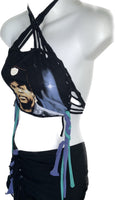 (Copy) Ride or die freak on a leash slit weave 2pc set crop top and fringe micro mini skirt shreddie reworked t shirt EZ DUZIT 