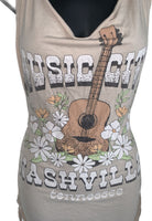 Country music city Nashville festival fashion backless tank top tunic micro mini dress reworked t shirt EZ DUZIT 
