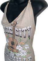 Country music city Nashville festival fashion backless tank top tunic micro mini dress reworked t shirt EZ DUZIT 