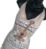 Country music city Nashville festival fashion backless tank top tunic micro mini dress reworked t shirt EZ DUZIT 