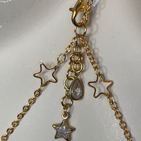 Crescent moon and dazzling stars adjustable gold bodychain Body Jewelry EZ DUZIT 