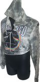 Cropped Dark side of the moon slit weave backless slitweave hoodie Reworked sweatshirt EZ DUZIT 