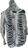Dark side of the moon slit weave backless slitweave hoodie Reworked sweatshirt EZ DUZIT 