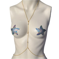 Evil eye adjustable gold bodychain Body Jewelry EZ DUZIT 