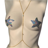 Evil eye adjustable gold bodychain Body Jewelry EZ DUZIT 