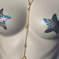 Evil eye adjustable gold bodychain Body Jewelry EZ DUZIT 