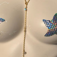 Evil eye adjustable gold bodychain Body Jewelry EZ DUZIT 