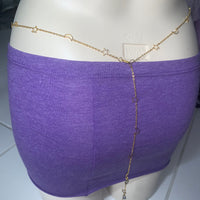 Evil Eye Crescent moon and dazzling stars adjustable gold bodychain Body Jewelry EZ DUZIT 