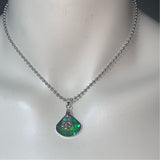 Green flower ballchain Choker Necklaces EZ DUZIT 