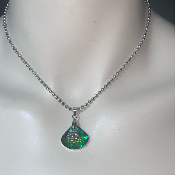 Green flower ballchain Choker Necklaces EZ DUZIT 