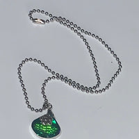 Green flower ballchain Choker Necklaces EZ DUZIT 
